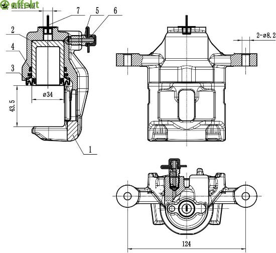Brake Caliper HYUNDAI - 58230-2S100