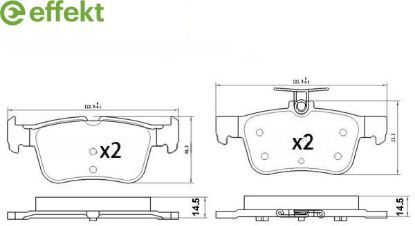 Brake Pad Set, disc brake FORD - 2 110 582