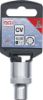Socket Wrench Insert 1/2" Socket "Gear Lock", 9 mm