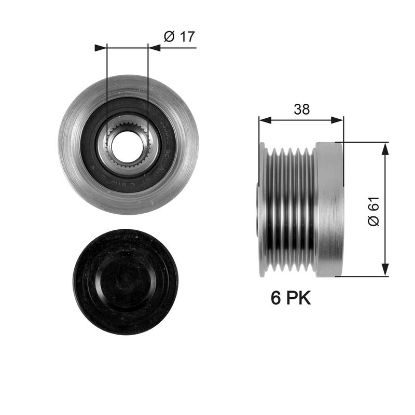 Alternator Freewheel Clutch S40 II (MS), V70 III,S60