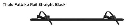 Extension Set, trailer hitch bike carrier Fatbike Rail Straight, black