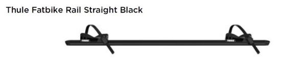 Extension Set, trailer hitch bike carrier Fatbike Rail Straight, black