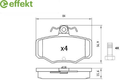 Brake Pad Set, disc brake NISSAN - 44060-70J26