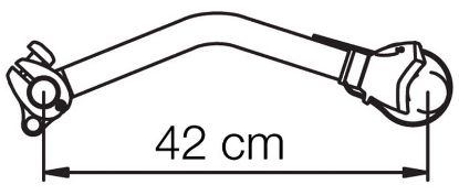 Extension Set, trailer hitch bike carrier Omnibike 3 raami hoidik 42cm