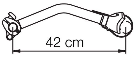 Extension Set, trailer hitch bike carrier Omnibike 3 raami hoidik 42cm