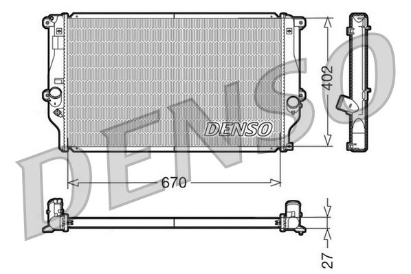 Radiator, engine cooling TOYOTA Rav4 2.2 D4D