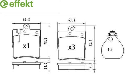 Brake Pad Set, disc brake MERCEDES-BENZ - 003 420 28 20 Brake Pad Set, disc brake MERCEDES-BENZ - 003 420 28 20