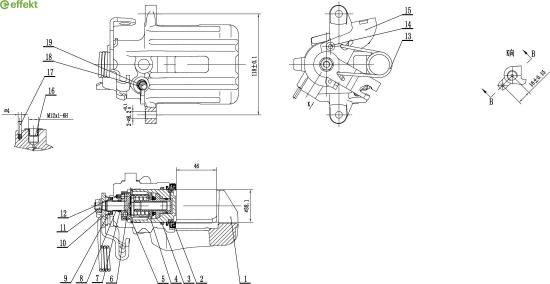 Brake Caliper VAG - 8E0 615 423B