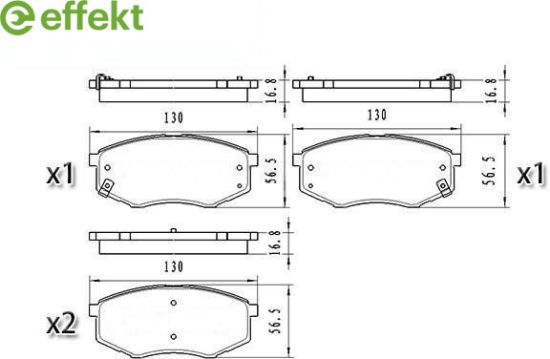 Brake Pad Set, disc brake Hyundai