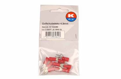 Terminal, electric universal parts kahvel M4 (4.3mm) punane
