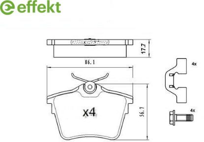 Brake Pad Set, disc brake PSA - 4254.04