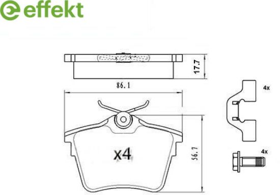Brake Pad Set, disc brake PSA - 4254.04