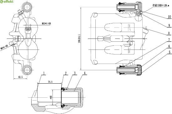 Brake Caliper MERCEDES-BENZ - 004 420 53 83