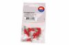 Terminal, electric universal parts ümarpistik 4mm punane 10tk
