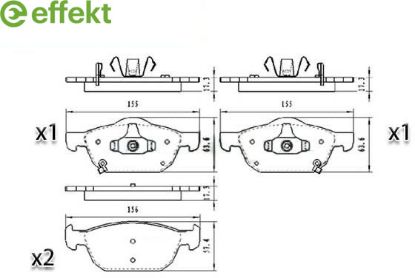 Brake Pad Set, disc brake HONDA - 45022-TV0-E00