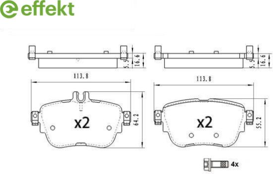 Brake Pad Set, disc brake MERCEDES
