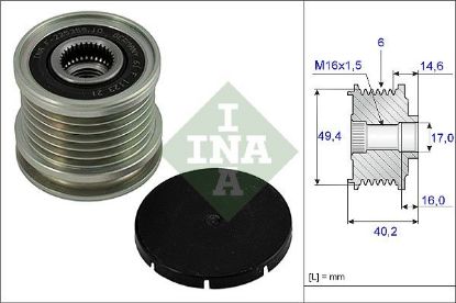 Alternator Freewheel Clutch SHARAN (7M8, 7M9, 7M6), PASSAT (3B2)