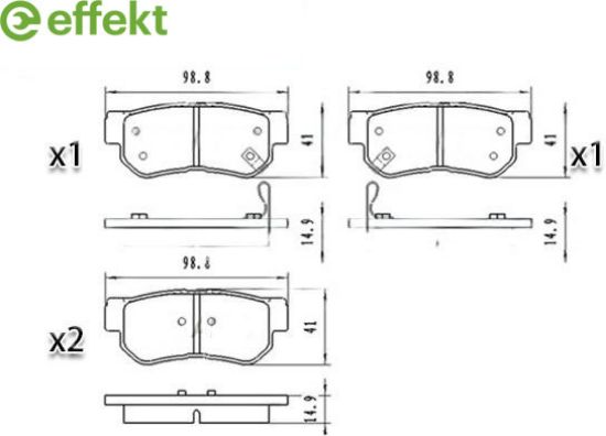 Brake Pad Set, disc brake HYUNDAI - 58302-1CA10