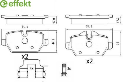 Brake Pad Set, disc brake BMW