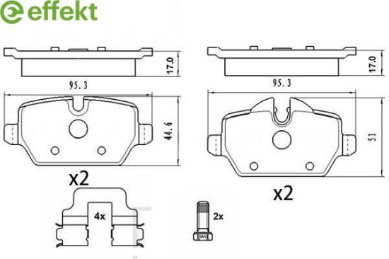 Brake Pad Set, disc brake BMW