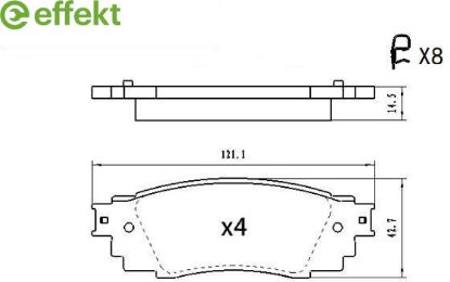 Brake Pad Set, disc brake TOYOTA - 04466-10010