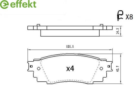 Brake Pad Set, disc brake TOYOTA - 04466-10010
