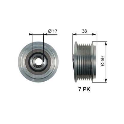 Alternator Freewheel Clutch Mini