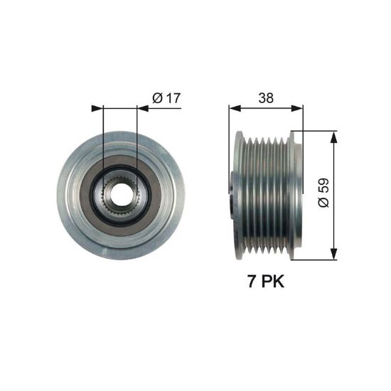 Alternator Freewheel Clutch Mini
