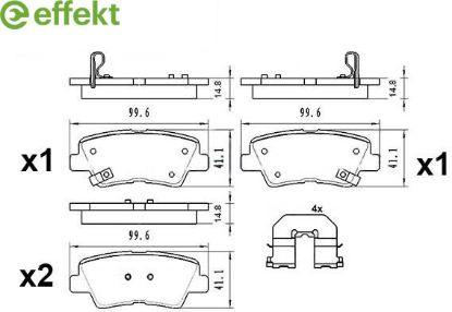 Brake Pad Set, disc brake HYUNDAI - 58302-D3A70