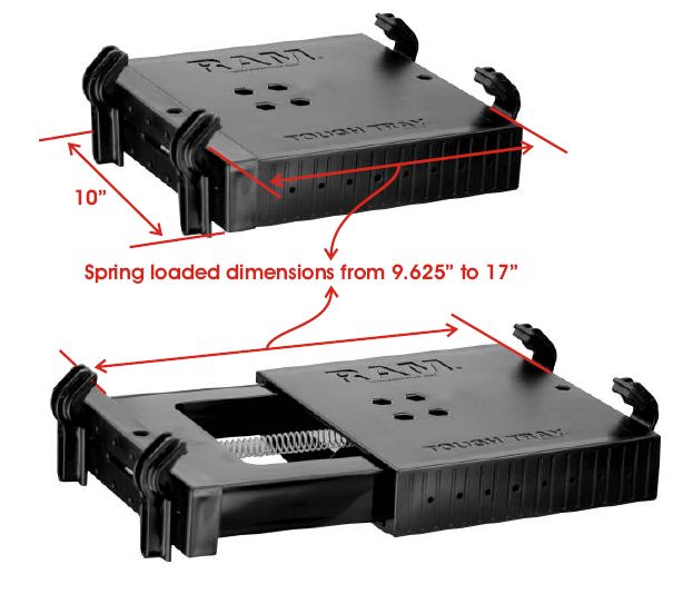 Mobile phone/PDA holder Sülearvutile RAM mount 250-405mm
