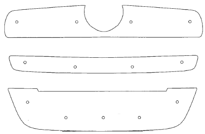Trim/Protection Strip, radiator grille Fiat Doblo 2011-
