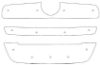 Trim/Protection Strip, radiator grille Fiat Doblo 2011-