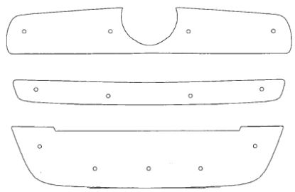 Trim/Protection Strip, radiator grille Fiat Doblo 2011-