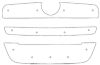 Trim/Protection Strip, radiator grille Fiat Doblo 2011-