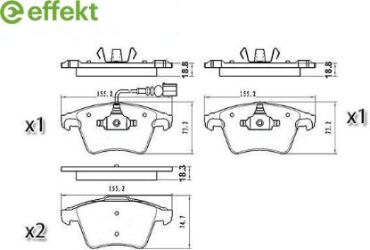 Brake Pad Set, disc brake VAG Brake Pad Set, disc brake VAG