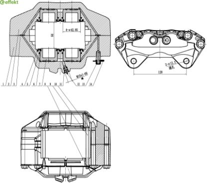 Brake Caliper TOYOTA - 47750-0K060 Brake Caliper TOYOTA - 47750-0K060