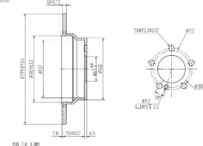Brake Disc MERCEDES-BENZ - 211 423 07 12