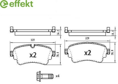 Brake Pad Set, disc brake VAG - 8W0 698 451F