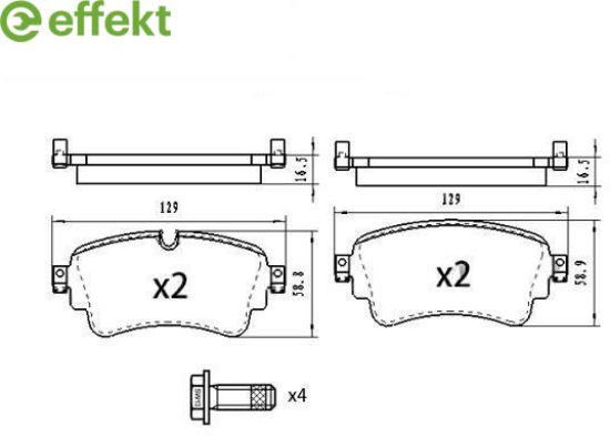Brake Pad Set, disc brake VAG - 8W0 698 451F