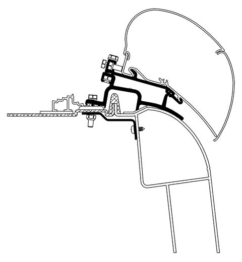 Mounting Set, roof rack Renault Master/Opel Movano 98-10