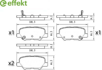 Brake Pad Set, disc brake MAZDA - GHY9-26-48Z