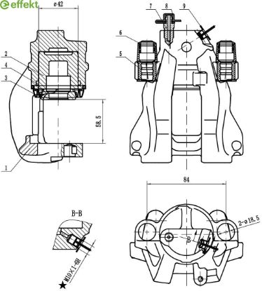 Brake Caliper MERCEDES-BENZ - 002 420 28 83