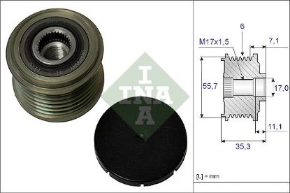 Alternator Freewheel Clutch FORD
