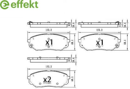 Brake Pad Set, disc brake Kia