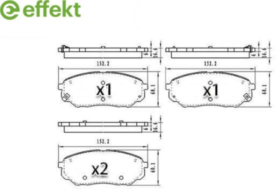 Brake Pad Set, disc brake Kia