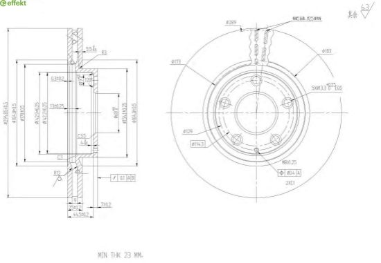 Brake Disc MAZDA - B45G-33-251A