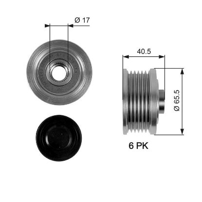 Alternator Freewheel Clutch ALFA ROMEO, FIAT, OPEL