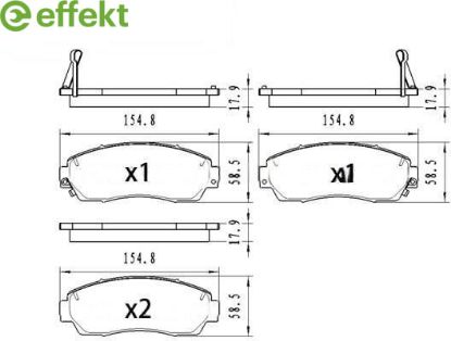 Brake Pad Set, disc brake Honda