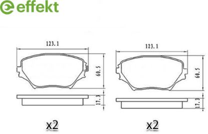 Brake Pad Set, disc brake Toyota