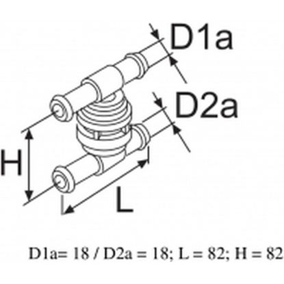 Non-Return Valve, auxilliary heater Nelja haruga klapp 4x18mm